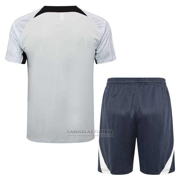 Fato de Treino Corinthians Manga Curta 2024-2025 Cinza - Calcas Curta